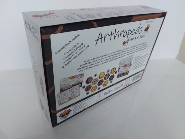 Arthropods Ants & Bees game box back side in 3D view perspective