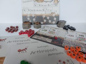 Arthropods ants game content in low horizon view perspective