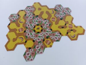 Arthropods Bees tiles in angle view perspective