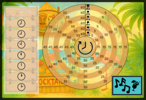 Weekendoverzicht met de uren en de klok (rondes & speelvolgorde)